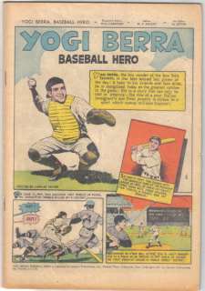 Yogi Berra Baseball Comic Book, Fawcett 1951 Coverless  
