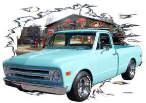 You are bidding on 1 1968 Teal Chevy Pickup Truck Custom Hot Rod 