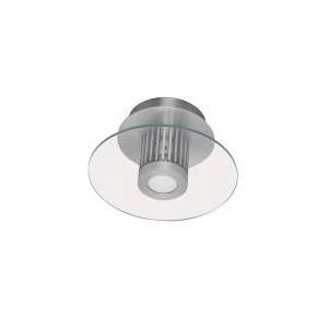 EGLO Lighting 89117A Chiron 1 Light Flush Mount in Aluminum with Clear 