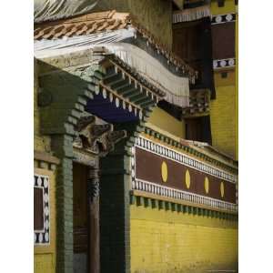  Exterior View of Painted Monastery Buildings with Cloth 