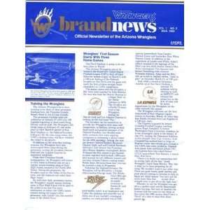  Arizona Wranglers BRAND NEWS Newsletter USFL 1983 