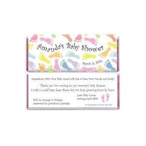    BS211g   Baby Shower Girl Baby Feet Candy Bar Wrappers: Baby