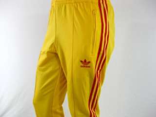   Superstar Small S Track Suit Jacket Pants Top Soccer Yellow Red  