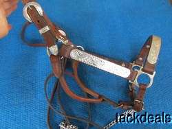 TORY Real Silver Show Halter Yearling Horse with Lead $1 Bid Exc Shape 