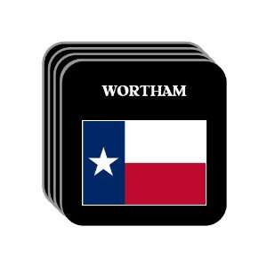  US State Flag   WORTHAM, Texas (TX) Set of 4 Mini Mousepad 