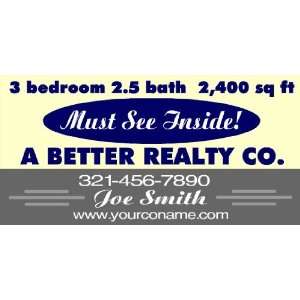  3x6 Vinyl Banner   Must See Inside Sq Ft 