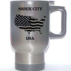  US Flag   Sioux City, Iowa (IA) Stainless Steel Mug 