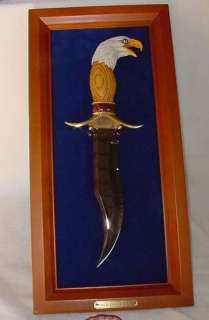 FRANKLIN MINT AMERICAN BALD EAGLE KNIFE / RAY BEERS  