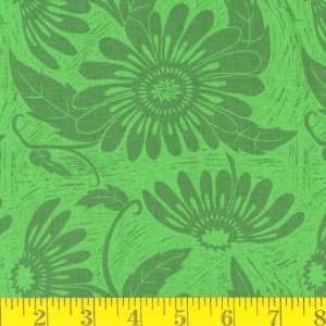  45 Wide Woodwinds Floral Grass Fabric By The Yard: Arts 