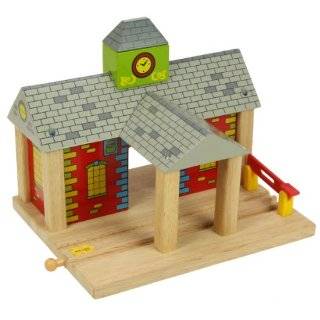 Bigjigs Wooden Expansion Train Track Playset (Railway Station)