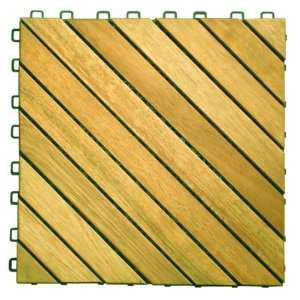   Design Plantation Teak Interlocking Wood Deck Tiles: Patio, Lawn