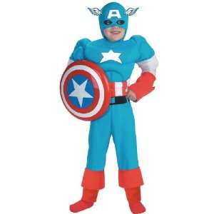  CAPTAIN AMERICA WITH MUSCLES COSTUME 14 16: Toys & Games
