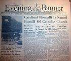 1959 Catholic Apostolic Blessing Pope John XXIII  