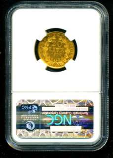 1866 R XXI VATICAN GOLD COIN * 20 LIRE * NGC MEGA RARE  