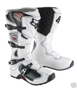 NEW FOX 2012 RACING KIDS YOUTH COMP 5 WHITE MX BOOTS SIZE 7 US  