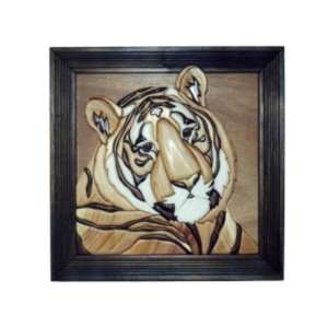  Tiger Intarsia Wood Carving 