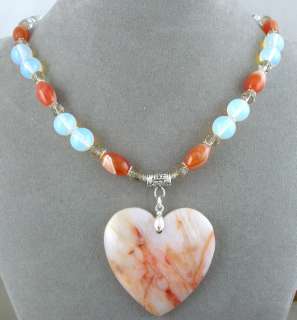 Natural Agate gemstone,Carnelian,Opalite beads handmade jewelry 