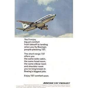  Print Ad: 1968 Boeing 737 Twinjet: Boeing: Books