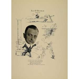  1923 Print Earl D. Boorman Chicago Stockbroker Trader 