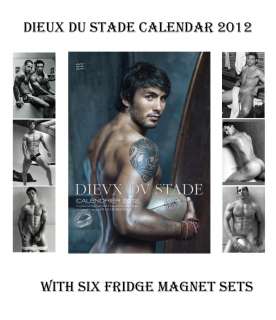 THE FRENCH RUGBY TEAM DIEUX DU STADE CALENDAR 2012 + SIX FRIDGE MAGNET 