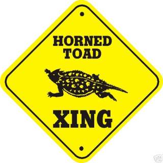 Horned Toad Xing Sign   Many Reptile/ Wildlife Crossing  