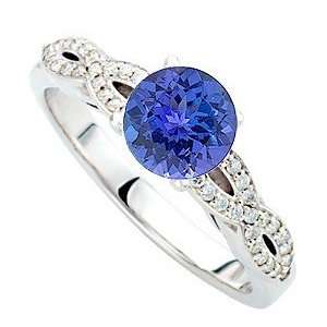   Genuine Tanzanite & Gold Ring for SALE(7.5,14kt White Gold): Jewelry