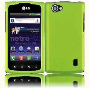  Neon Green Hard Case Cover for LG Optimus M+ MS695 Cell 