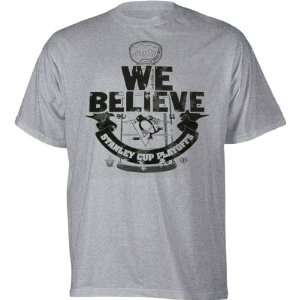  Pittsburgh Penguins Grey We Believe Stanley Cup Playoffs 