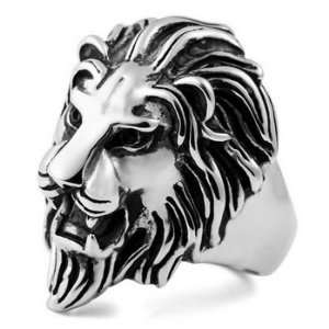  STUNNING MENS Lion Stainless Steel Ring Size 14 Justeel 