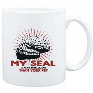 Mug White  My Seal is more intelligent than your pet  Animals 
