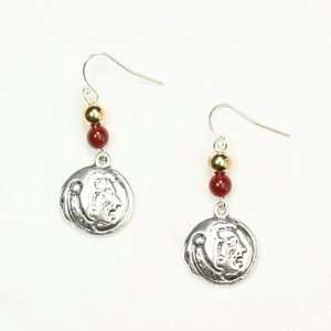   FSU Seminoles French Wire Logo and Beads Earring: Sports & Outdoors