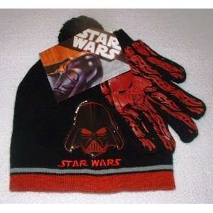   Star Wars Darth Vader Red Hat & Gloves Winter combo set: Toys & Games