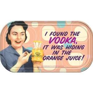  Retro Humor Vodka in Orange Juice Magnetic Mini Tin Sign Beauty