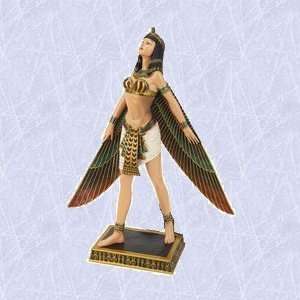   Egyptian isis statue goddess beauty winged sculpture 