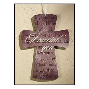  Footprints in the Sand Wall Cross and Magnet Set 