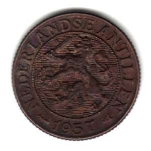    1957 Netherlands Antilles 1 Cent Coin KM#1 