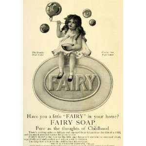  1905 Ad N. K. Fairbank Fairy Soap Girl Dress Blowing 