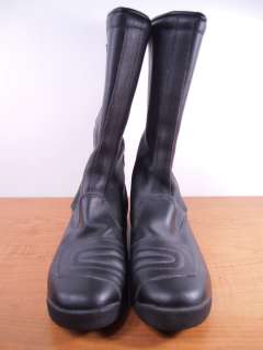 Vintage FIRSTGEAR Black Leather 12 Motorcycle Riding Boots 42 US 9 