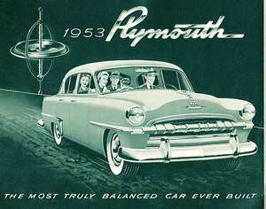 1953 Plymouth Original Sales Brochure Catalog   Cambridge Cranbrook 