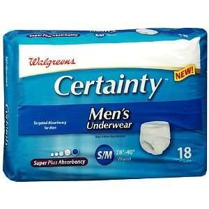   Certainty Mens Underwear 28 40 Inch 18 Count: Health & Personal Care