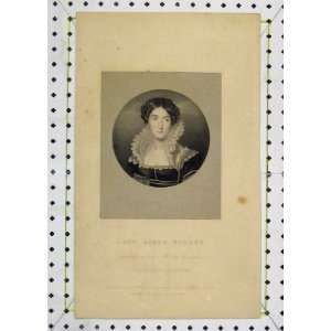   : 1831 Antique Print Portrait Lady Agnes Buller Dean: Home & Kitchen