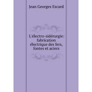   Ã©lectrique des fers, fontes et aciers: Jean Georges Escard: Books