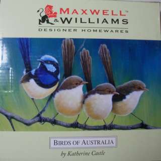 PBD510   Birds of Australia SUPERB FAIRY WRENS Cake Plate Gift Boxed