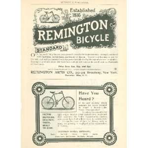   Advertisement Remington Arms Co. Remington Bicycle 