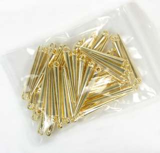 4x34mm Golden Acrylic Basketball Wives Spikes Charms Pendants Beads 