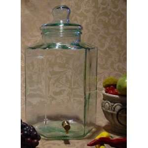  Verona II Infusion Jar Green Glass