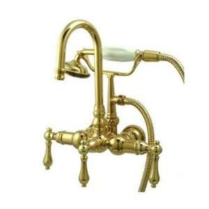  Vintage Tub Filler with Hand Shower Finish: Polished Brass 