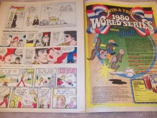 NY DAILY NEWS SUNDAY COMICS 8/17 1980 Nestle Quik World Series 