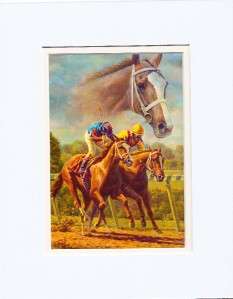 RAGS TO RICHES race horse Fred Stone D mat print  