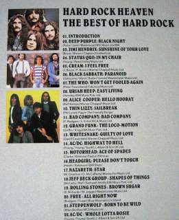 Japan LD HARD ROCK HEAVEN, THE BEST OF HARD ROCK, Deep Purple, Jimi 